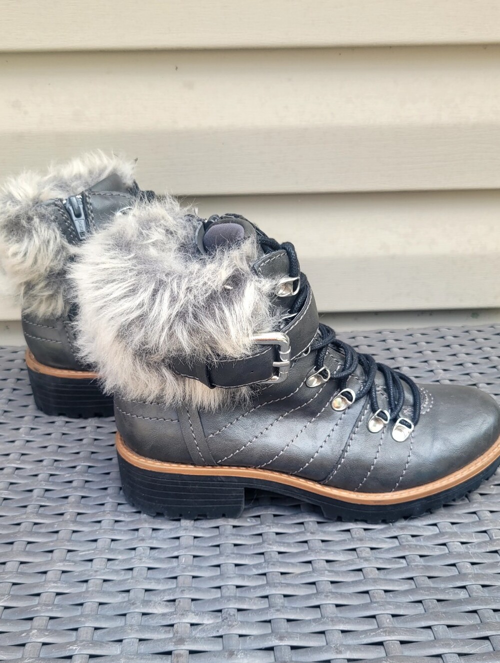 AMERICAN RAG- $68 Grey Combat Boot's Sz 6